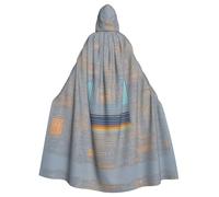 AYYQWE Programming Code Print Halloween Hooded Cloak Unisex Adult Cape For Carnival Cosplay Festivals Parties