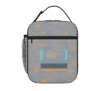 AYYQWE Programming Code Print Lunch Bag Thermal Tote Reusable Portable Bento Box Office Outdoor Activities
