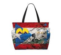 AYYQWE puerto rico wallpaper flag Print Beach Tote Stylish Weekend Bag Reusable Lightweight Gym Picnic Camping Women Men