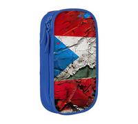 AYYQWE Puerto rico Wallpaper Flag Print Practical Pencil Case Multi-Compartment Office Travel School Art Daily Supplies