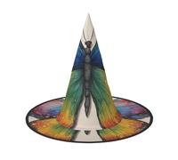 AYYQWE Rainbow Butterfly Print Comfortable Unisex Carnival Party Hat Cosplay Costume Masquerade Celebrations