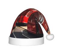 AYYQWE Red London Street Print Adults Xmas Hat Holiday Party Headwear for Christmas New Year Seasonal Celebrations