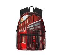AYYQWE Red London Street Print Unisex Casual Backpack Lightweight Water-Resistant Weekend Trips Travel Outdoor