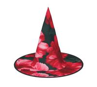 AYYQWE Red Pink Flowers Print Comfortable Unisex Carnival Party Hat Cosplay Costume Masquerade Celebrations