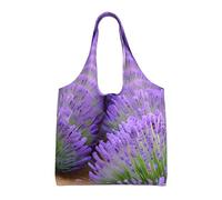 AYYQWE Romantic Lavender Print Extra-Large Canvas Tote Bag Daily Shopping Travel Weekend Getaways Shoulder Bags