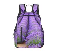 AYYQWE Romantic Lavender Print Unisex Lightweight Backpack Travel Casual Bag Commutes Outdoor Work Hikes Daypack