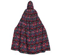 AYYQWE Romantic Red Heart Print Unisex Adult Hooded Cloak Warm Cape Halloween Costume Cosplay Carnival Theme