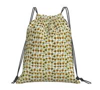 AYYQWE Romantic Sunflowers Print Adults Lightweight Foldable Drawstring Backpack Sports Reusable Bag Travel Yoga
