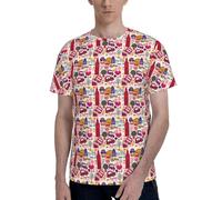AYYQWE School Newspaper in English Print Men Short Sleeve T-Shirt Soft Casual Office Gym Summer Office Environments Wear Black