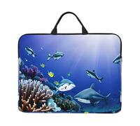 AYYQWE Shark Swimming Under The Sea Print 14in Laptop Case Sleeve Notebook Cover Bag For Daily Work Business Trips Bag Case