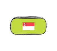 AYYQWE Singapore Flag Print Transparent Stationery Organizer Pouch Clear School Travel Office Supplies Case
