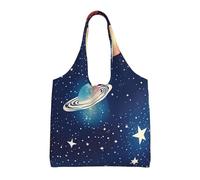 AYYQWE Starry Sky Universe Space Print Extra-Large Canvas Tote Bag Daily Shopping Travel Weekend Getaways Shoulder Bags