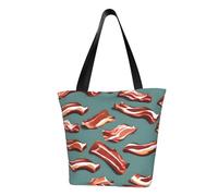 AYYQWE Streaky Bacon Pattern Print Summer Shoulder Bag Beach Crossbody Handbag Travel Shopping Gym Hiking Party Events