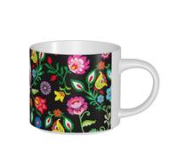 AYYQWE Sugar and Skulls and Flowers Print Large Capacity Ceramic Mugs Home Office Gifting Kitchens Cafes Outdoor Picnics