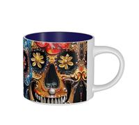 AYYQWE Sugar Skulls Print Large Capacity Ceramic Mugs Home Office Gifting Kitchens Cafes Outdoor Picnics