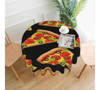 AYYQWE tasty pizza Print Round Tablecloth for Wedding Picnic Camping Home Dining Outdoor Party Table Cloth