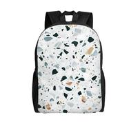 AYYQWE Terrazzo Marble Pastel Print Unisex Double Shoulder Backpack Lightweight Travel Rucksack Outdoor Adventures