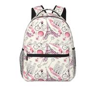 AYYQWE The Paris Tower And A Bicycle Print Leisure Backpack Lightweight Comfortable Adjustable Bag For Work Travel Everyday