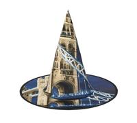 AYYQWE Tower Bridge In London Print Comfortable Halloween Witch Hat Unisex For Parties Carnivals Christmas And Cosplay