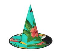 AYYQWE Tropical Birds And Plant Leaf Print Comfortable Unisex Carnival Party Hat Cosplay Costume Masquerade Celebrations