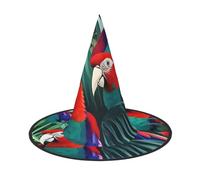 AYYQWE Tropical Flower Parrot Print Comfortable Unisex Carnival Party Hat Cosplay Costume Masquerade Celebrations
