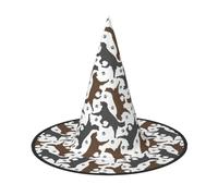 AYYQWE Trotting Flat Coated Retrievers Paw Print Comfortable Unisex Carnival Party Hat Cosplay Costume Masquerade Celebrations