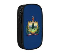 AYYQWE Vermont State Flag Print Practical Pencil Case Multi-Compartment Office Travel School Art Daily Supplies