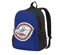 AYYQWE Virginia State Flag Print Large Capacity Backpack Water-Resistant Hiking Camping Picnics Commuting Essentials