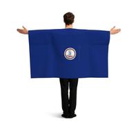 AYYQWE Virginia State Flag Print Patriotic Flag With Sleeves Cape Costume Accessory Festive Events Celebrations