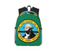 AYYQWE Washington Flag Print Lightweight Comfortable Casual Backpack Unisex Hiking Gym Camping Outdoor Work