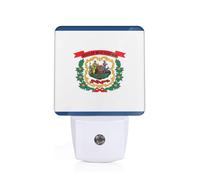 AYYQWE West Virginia State Flag Print Night Light for Bedroom Kids Room Bathroom Dorm Living Room Safety Home Decor Gift