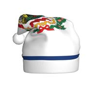 AYYQWE West Virginia state flag Print Santa Hat for Men Women Decor Party New Year Festive Celebrations Christmas Cap