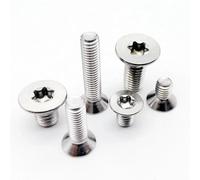 AYYSSM 10/20/50pcs Six-Lobe Torx Flat Countersunk Head Screw Bolt M1.6 M2 M2.5 M3 M4 M5 M6 304 Stainless Steel(50pcs M1.6x3mm)