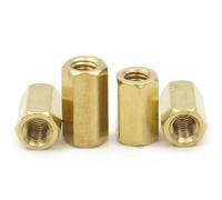 AYYSSM 10-50pcs Brass Standoff Spacer M2 M2.5 M3 M4 M5 M6 Hex Female to Female Hexagonal Stud Spacer Hollow Pillars(25mm,M6 (10PCS))