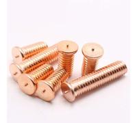 AYYSSM 10/50Ps Carbon Steel Copper Plated Stud Weld Spot Welding Screw Solder Point Nail Bolt for Capacitor Discharge M3 M4 M5 M6(20mm,10pcs M5)
