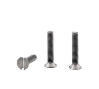 AYYSSM 10PCS M3x5/6/8/10/12/15/16/18mm Slotted Screws Titanium Countersunk Bolts DIN963 GB68 Slot Pure Titanium Screw GR2/TA2(M3X10 10PCS)
