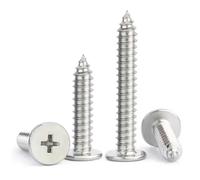 AYYSSM 304 Stainless Steel Flat Head Cross Self-Tapping Screw Large Super Ultra Thin Wafer(25mm,M3 (50Pcs))