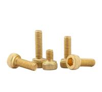 AYYSSM 50PCS M2.5x4/5/6/8/10/12/16mm pure brass DIN912 hex socket cap head screw(M2.5X6 50PCS)