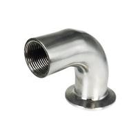 AYYSSM DN15/DN20/DN25/DN32/DN40DN50 BSP Female Threaded Pipe Fitting 90 Degree Elbow 1.5'' Tri Clamp 50.5mm Ferrule(DN32)
