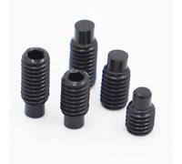 AYYSSM M2.5 M3 M4 M5 M6 M8 M10 M12 M14 M16 Black Steel Hexagon Hex Socket Set Screws with Dog Point Grub Convex End Bolts(6mm,M3 50pcs)