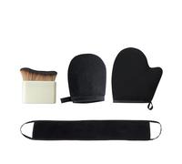 AYZDJ 4Pcs Tanning Mitt and Brush,Fake Tan Mit Self Back Glove Set,Lotion Applicator Gloves,Dark Application Mitts,Reusable Exfoliating Mitten,Wash Mitts,Portable Soft Sunscreen Moisturiser Tool