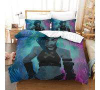 AYZOFCNDK Arcane Bedding Set Comforter Cover Set for Boys Girls Teens Family Birthday 3D Printed Duvet Cover Jinx Character Bedspread Cover 3 Pcs Room Decor Double（200x200cm）