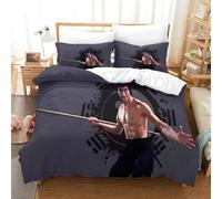 AYZOFCNDK Bruce Lee Comforter Covers for Boys Girls Quilt Cover 3D Printed Chinese Kung Fu Duvet Cover Soft Microfiber with Pillow Cases Bedding Set with Zipper Closure 3 Pieces Single（140x200cm）