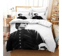 AYZOFCNDK Bruce Lee Comforter Covers for Boys Girls Quilt Cover Duvet Cover 3D Printed Chinese Kung Fu with Zipper Closure Bedding Set Soft Microfiber with Pillow Cases 3 Pieces Double（200x200cm）