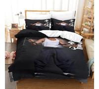 AYZOFCNDK Bruce Lee Duvet Cover Set for Kids Teens Adults,3D Printed Personalized Chinese Kung Fu Bedding Set Modern Quilt Cover for All Season (1 Duvet Cover + 2 Pillowcase) Double（200x200cm）