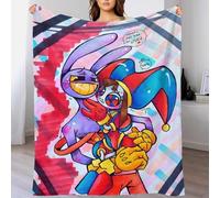 AYZOFCNDK Digital Circus Flannel Fleece Blankets Amazing Circus 3D Printed Throw Blanket for Kids & Adults Plush Lightweight Soft Cozy for All Season Couch Sofa 40x50inch(100x130cm)