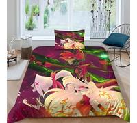 AYZOFCNDK Hazbin Hotel Comforter Set,Quilt Set Soft Microfiber Bedding Set for Kids Girls Boys Teens Room Decor,Anime Movie Adult Duvet Insert,1 Pillowcase for All Season Single（135x200cm）