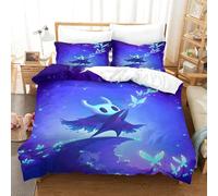 AYZOFCNDK Hollow Knight Comforter Cover,3D Printed Bedding Sets Customized Bedspreads Cover 3 Pcs Games Duvet Cover+2 Pillow Cases for Kids Adults Room Decor Single(140x200cm)