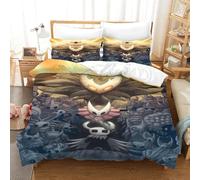 AYZOFCNDK Hollow Knight Comforter Cover,3D Printed Bedding Sets Customized Bedspreads Cover 3 Pcs Games Duvet Cover+2 Pillow Cases for Kids Adults Room Decor Double（200x200cm）