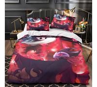 AYZOFCNDK Hollow Knight Comforter Set 3 Pcs,Soft Microfiber Bedding Sets for Kids Teens Adults,Games Quilted Comforter with 2 Pillowcases for Kids Boys Girls Easy Care Durable King（220x240cm）